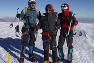 Al & the team at the Summit of Salama, elv. 21486