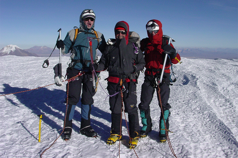 Al and the team at the Summit of Sajama Elevation 21486 ft.