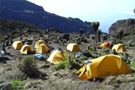 Team camp at Barranco (13,000 ft.)