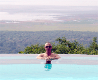 Well-deserved rest with Lake Manyara in the background