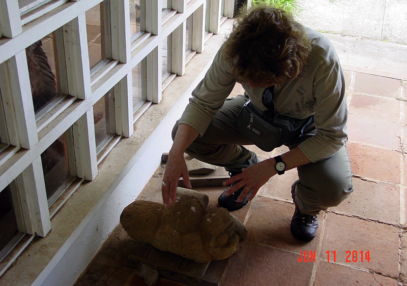 Dr. Robinson with Pedestal Sculpture